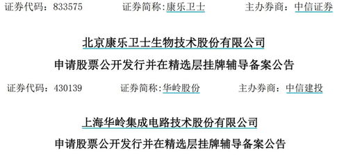北交所動態追蹤 志晟信息與中設咨詢啟動打新，康樂衛士、華嶺股份步入輔導期
